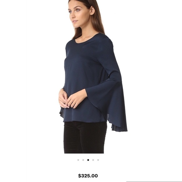 Milly Bell Sleeve Silk blend Blouse NWT $325 - Picture 4 of 7